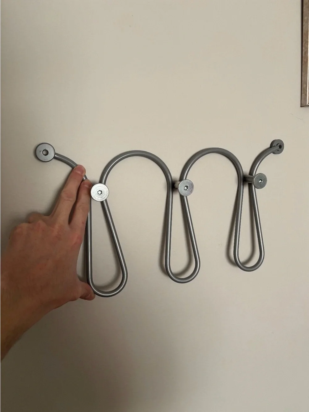 IKEA LOGGA Silver Wall Hook Rack
